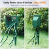 SURAIELEC Outdoor Power Stake, 7-Day Programmable Digital Timer, Power Strip