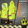 Hi Vis Safety Rain Jacket for Men Women Waterproof Breathable