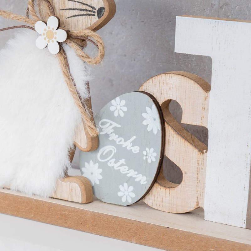levandeo Easter Wooden Table Decoration with Letters Design 34 x