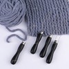AUEAR, 5 Pack Black Button Wire Loop Hook Zipper Pull
