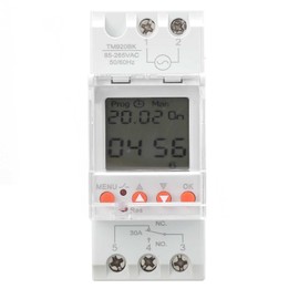 Timer Switch Programmable Analog Smart Home Power Control Din Rail Mounting 85‑265V 30A