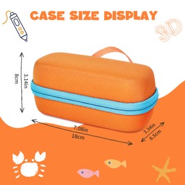 TATAVR Case Compatible with 3Doodler Start+ Essentials for 3D Pen Set for Kids, Carrying Holder Fit for Printing Pens,Storage Organizer for Printing Filament Refill,Micro-USB Charger (3D-01-Orange)