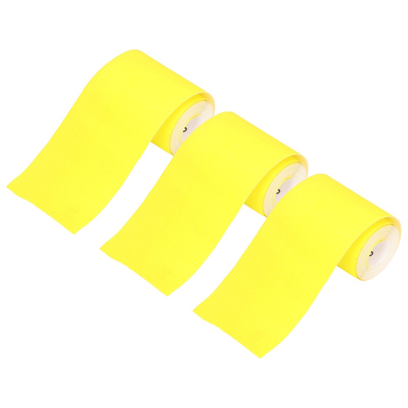 3 Rolls Sandpaper Roll 120 Grit Abrasive Sheet Polishing Grinding
