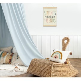 foedor Siblings Make The Best Friends,Nursery Bedroom Playroom Wall Decor Canvas Hanging Flag Banner,Kids Playroom Boho Classroom Wall Decor for Toddler Room,12x16 Inch