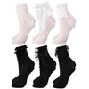 Fourluoo 6 Pairs Womens Socks Casual Ruffle Ankle Socks Lace