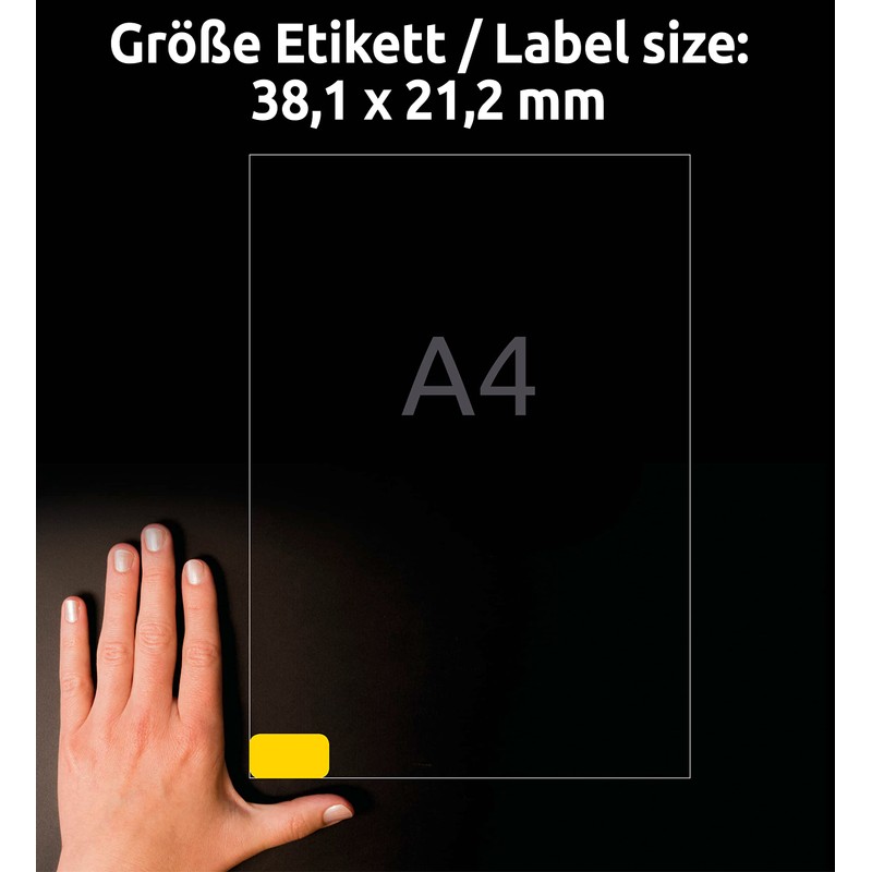 Avery Zweckform Labels 38.1 x 21.2 mm Removable for Inkjet/Laser/Copier