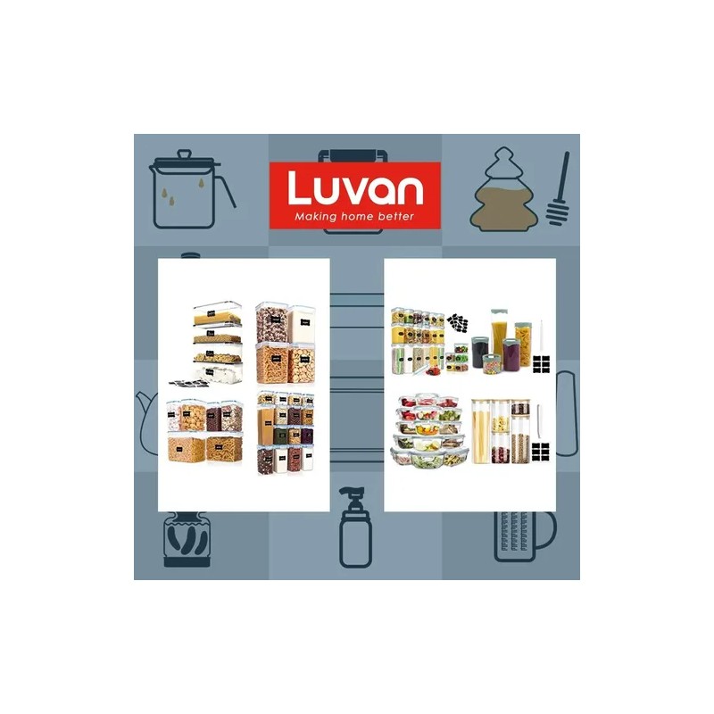 Luvan 5 Juegos De Recipientes De Almacenamiento De Alimentos