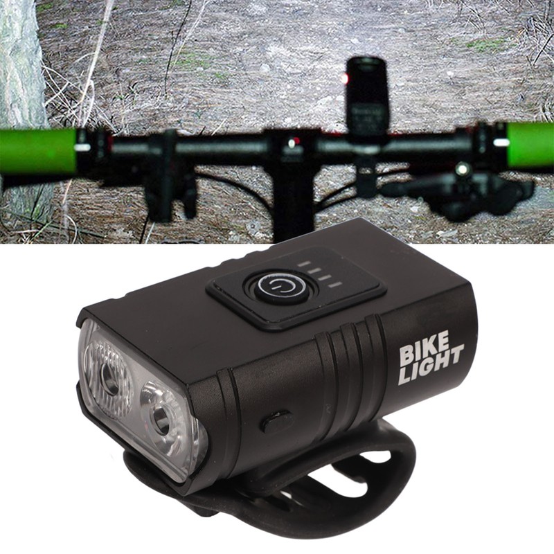 Bicycle Front Back Light USB Rechargable Bike Lamp Set Adjustable