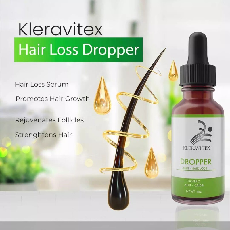 Kleravitex Anti-Hair Loss Dropper – Natural Hair Growth Serum For