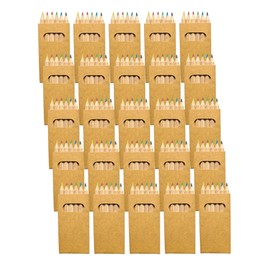 JEKA 50 Colouring Pencils Set with 6 Coloured Pencils, Party Bag Wedding, Party Bag Children's Birthday, Restaurant Children, Small Children's Gifts, Children's Party, Mini Sets Colouring Pencils