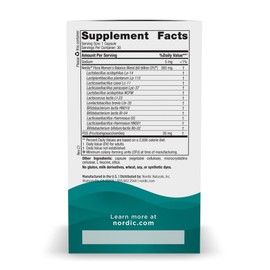 Nordic Naturals Nordic Flora Probiotic Women's Balance - 30 Capsules - 12 Probiotic Strains with 60 Billion Cultures - Intestinal Support, Vaginal Health - Vegan - 30 Servings