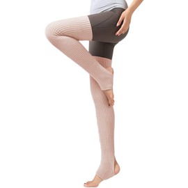 Nanxson Women's Leg Warmers Winter Ribbed Knitted Leg Warmers Stocking for 80s Party Dance Sports Yoga TTW0072, pink