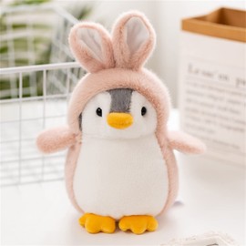 GLITZFAS Penguin Soft Toy Plush Toy, Cuddly Toy Plush Dolls Penguin, 20 cm Stuffed Toy Cuddly Toy Gift for Boys Girls Babies (Light Pink)