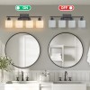 Milk Glass Bathroom Vanity Light Over Mirror, 4 Light Matte