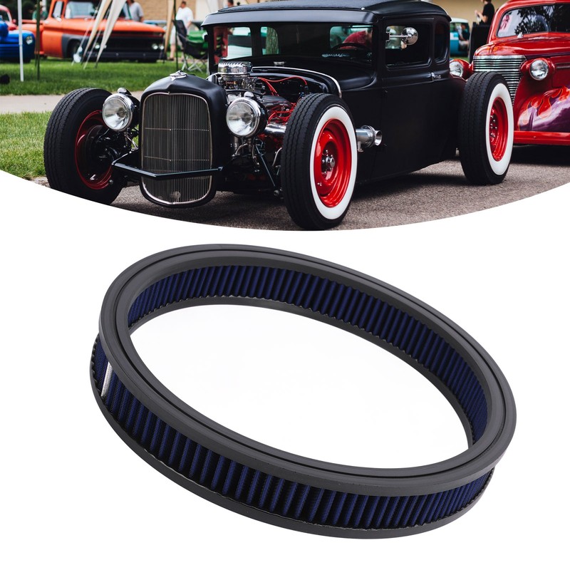 High Flow Round Air Filter Element Washable Reusable Air Cleaner