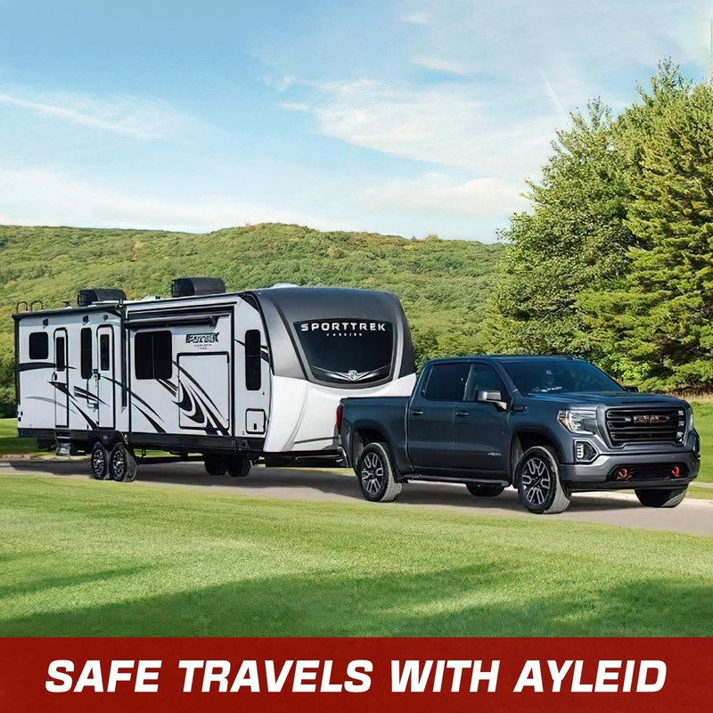 Ayleid Trailer Hitch Tri-Ball Mount with Hook&Pin&Rotatable Tow Shackle,Fits 2-in