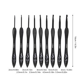 9pcs Ergonomic Crochet Hooks Set Aluminum Crochet Hook for Sewing Crochet Accessories