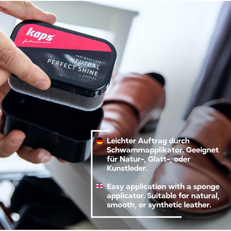 Kaps Shoe Polish Sponge Gives Instant Gloss, For Leather Shoes
