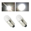 10pcs E10 LED Bulbs 12V Cool White E10 Miniature Screw