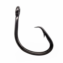 Saltwater Heavy Duty Live Bait Hook Black Nickle Coating Big Game Hook-Shark,Tuna,Carp,Catfish,Bass,Amberjack,Swordfish Hooks,13 Sizes-1/0~16/0 (2/0# Pack of 25pcs)