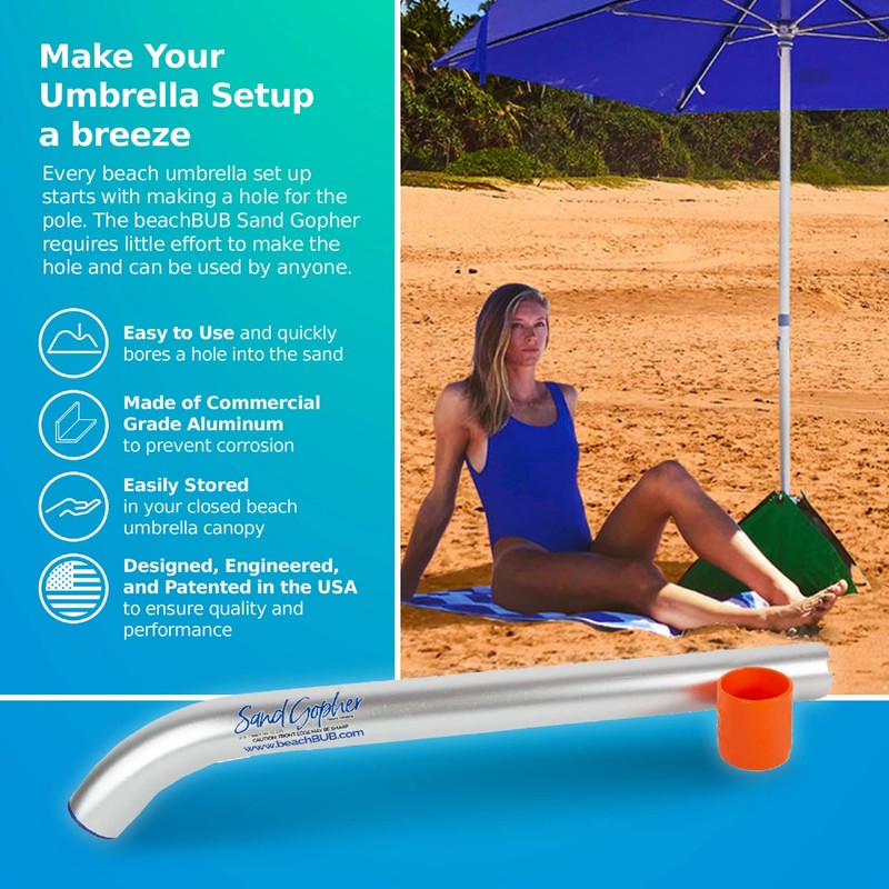 BEACHBUB Sand Gopher - Aluminum Sand Digger Tool - Make
