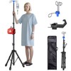 Foldable IV Pole Stand, Portable Telescoping Floor Stand with 4