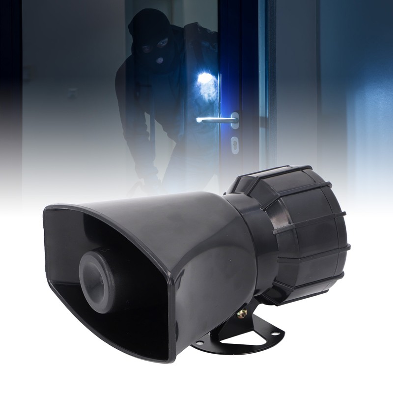 130DB Siren Speaker 60W High Power Alarm Horn Indoor Outdoor