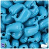 BeadTin Bright Turquoise Opaque 24mm Whale Pony Beads (24pcs)