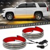 XRIDONSEN 2PCS 60 inch Amber Strobe Lights Strip 720 LED