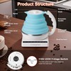 Ultrathin Food Grade Silicone Travel Foldable Electric Kettle Variable Temperature