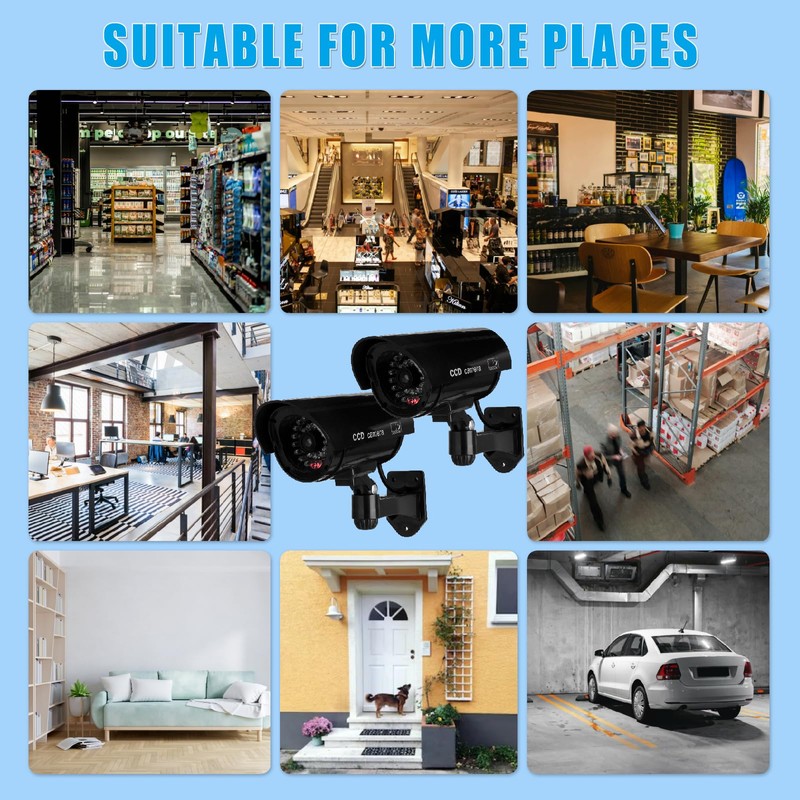 Twilight Garage 2 Packs Dummy Camera CCTV Surveillance System with