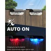 Herzila 16 Pack Solar Deck Step Lights Outdoor,Color Changing Solar
