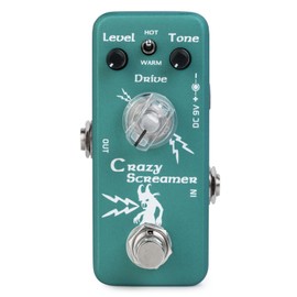 Movall MP-315 Crazy Screamer Overdrive Efecto de pedal de guitarra con modos caliente/cálidos, True Bypass