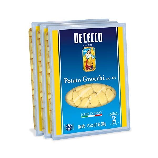 De Cecco - Pasta de sémola, ñoquis de patata n.º 401, 1 libra (paquete de 3)