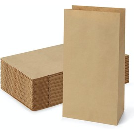 Concession Essentials Brown Paper Bags 12lb. Pack of 100 count. Brand Name Concession Essentials