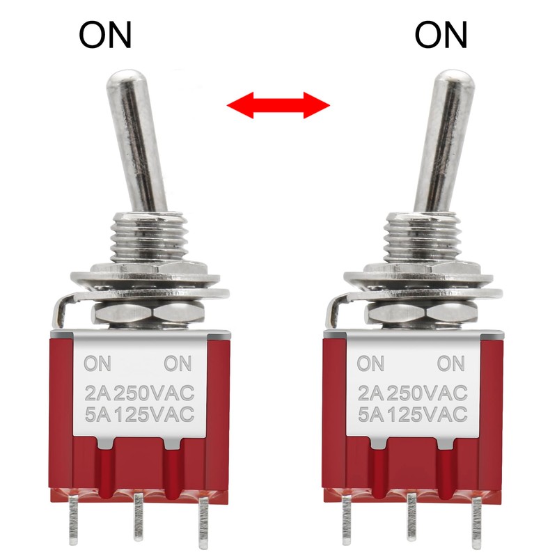 Heschen MTS-302 2 Piece Miniature Toggle Switch 3PDT ON-ON 9