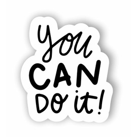 AMA SHOP You Can Do It Motivational Quote Cut-Out Sticker for Helmet, Motorcycle, Camper, Boat | Car Tuning