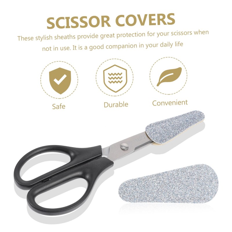 Gatuida 2pcs Scissors Pretty Blunt Tip Scissor Leather Cover Barber