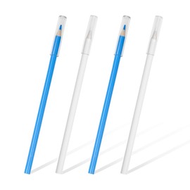 KEARING Sew Combo 4Pcs Chalk Marking Pencil for Sewing, 2 Pcs of White & 2 Pcs of Blue