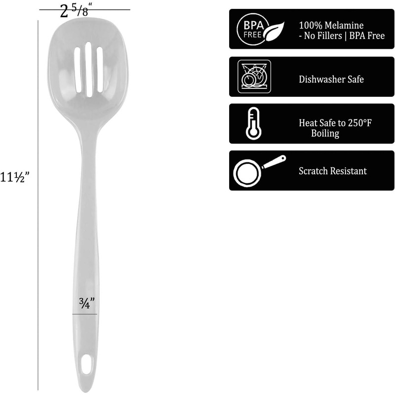 Reston Lloyd Melamine Slotted Spoon Kitchen Utensil, Premium Quality Utensil
