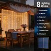 Daidasy 2 Pack Solar Curtain Light Outdoor, 20ft x 10ft,