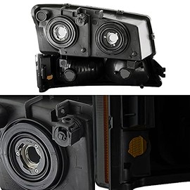 AKKON - For Black Smoked 03-06 Chevy Silverado Headlights Replacement + Bumper Signal Light Lamps 4pcs Set