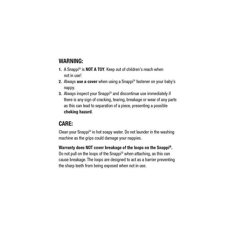 Snappi Nappy Fastener - Original - Peach, Lime and Grey