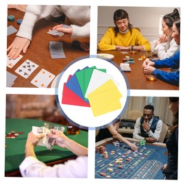 BESTonZON Poker Size Cutting Cards Pack of 10 Plastic Cutting Cards for Poker Accessories Poker Discs 5 Colours Set