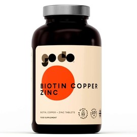 Biotin, Copper & Zinc Tablets - Promotes Healthy Hair, Skin & Nails - High Energy Production - Support Hormone Balance - Vegan Biotin Complex Supplements 360 Tablets