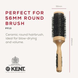 Kent Brushes Perfect for Curling, 56mm Ceramic Radial PF13 Brush, Ideal for Straightening or Creating Curls for Long Hair, Ceramic Round Brush