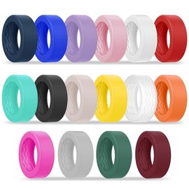 16 Pack Smart Ring Covers - Silicone Protector Cases for Oura & More