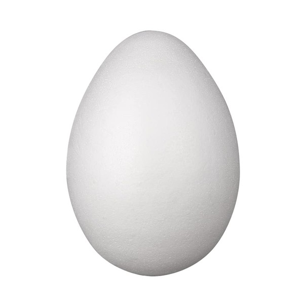 Rayher Hobby Rayher 3317000 Polystyrene Egg, White, 2 Pieces, 30 cm, 2 Half Bowls, for Filling, Plastic Eggs, Styrofoam Eggs, Easter Eggs, for Gluing and Painting
