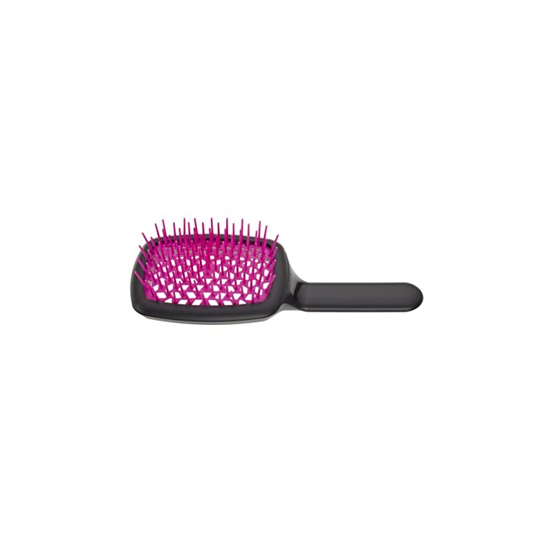 Janeke Curvige Brush "M" Vented Black/Fuchsia Satin