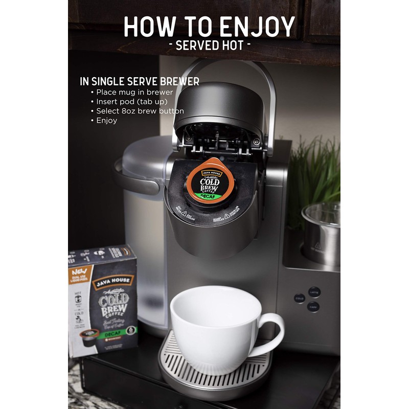 Java House Single-Serve Cold Brew Coffee Pods – Premium 100%